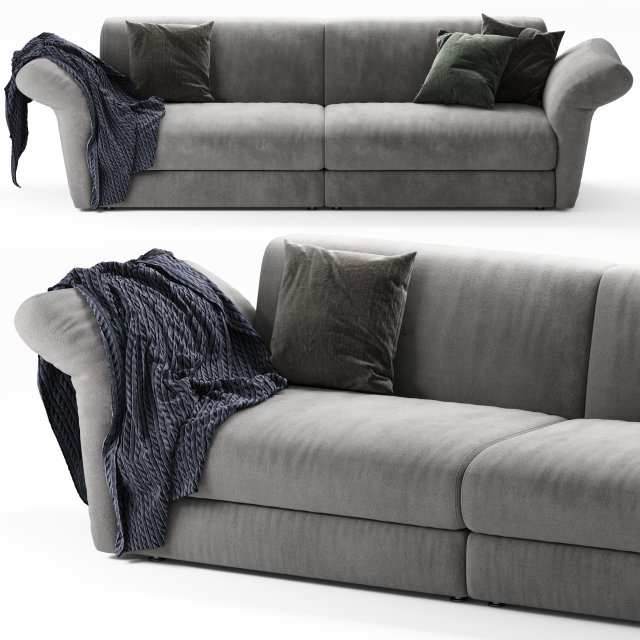 bonaldo cortina sofa 2 Modello 3D .c4d .max .obj .3ds .fbx .stl .blend 