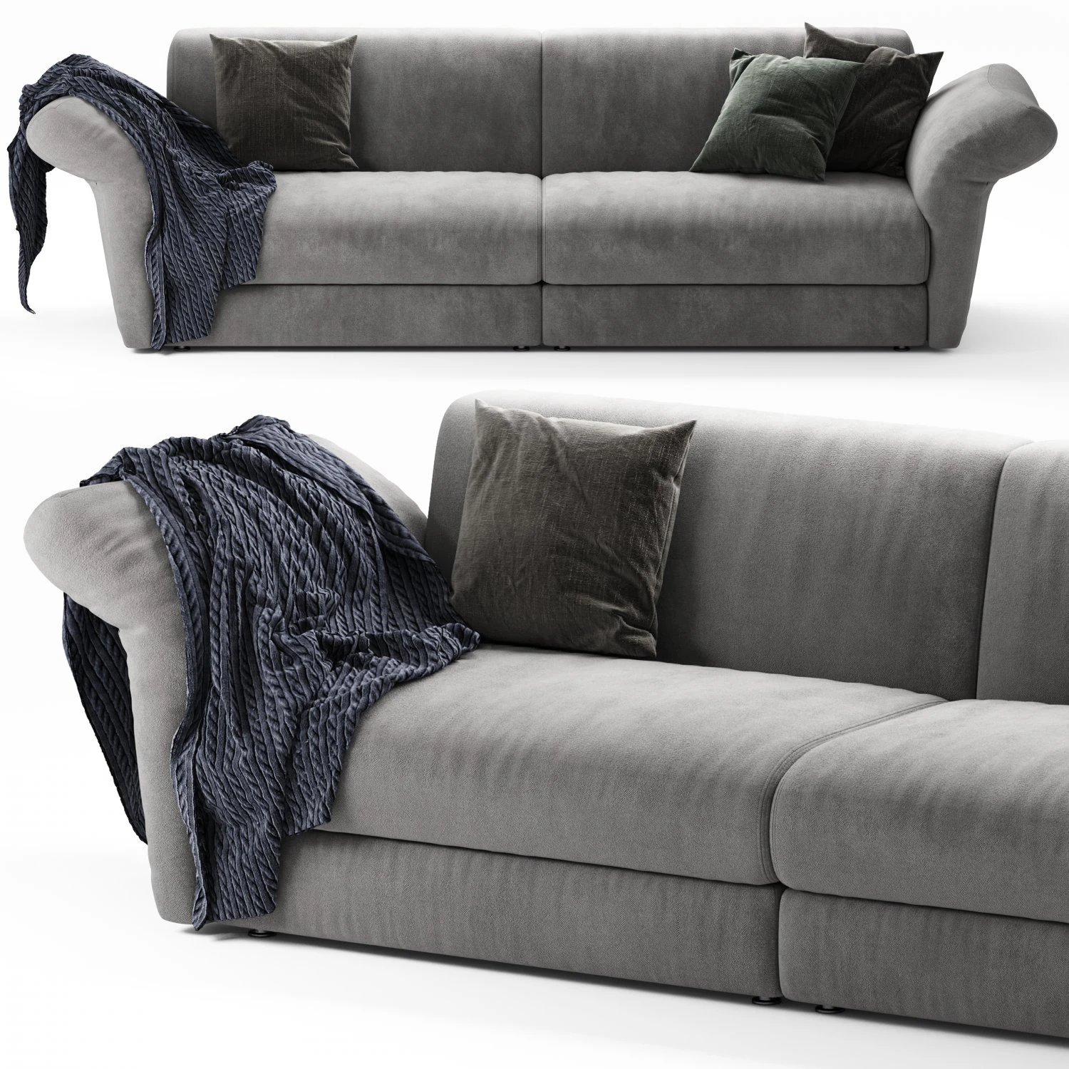 bonaldo cortina sofa 2 3D Model .c4d .max .obj .3ds .fbx .stl .blend