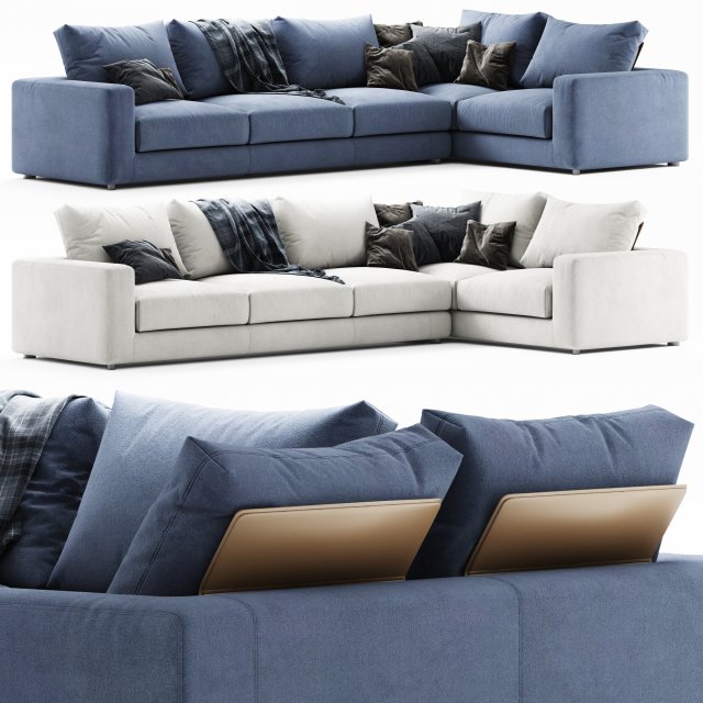 bonaldo hiro sofa 3D Model .c4d .max .obj .3ds .fbx .stl .blend 