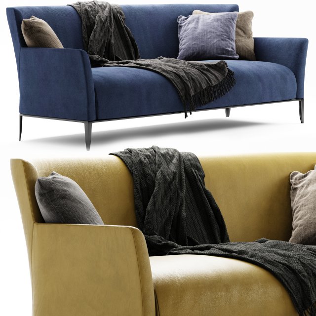 poliform gentleman sofa 3D Model .c4d .max .obj .3ds .fbx .stl .blend 