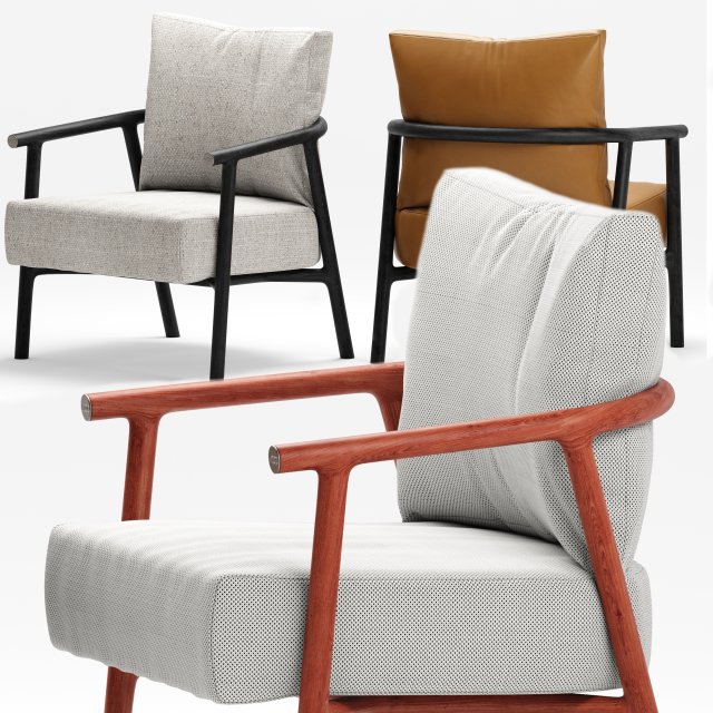 flexform icaro armchair 3D मॉडल .c4d .max .obj .3ds .fbx .stl .blend 