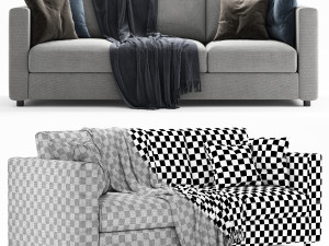 ikea finnala 3 seater sofa Modelo 3D