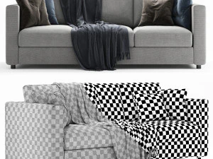 3-місний диван ikea finnala 3D Модель