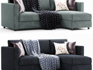 ikea finnala 3 seats chaise longue 3D Модель