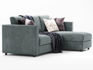 ikea finnala 3 seats chaise longue 3D Model