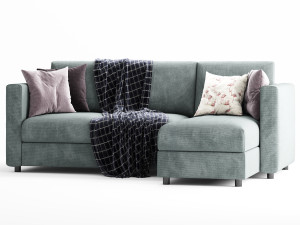 ikea finnala 3 seats chaise longue Modèle 3D