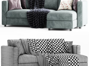 ikea finnala 3 seats chaise longue Modèle 3D
