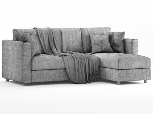 ikea finnala 3 seats chaise longue 3D Model