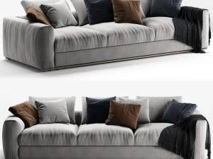 flexform asolo 3 seater sofa 3D Model