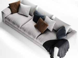 flexform asolo 3 seater sofa 3Dモデル