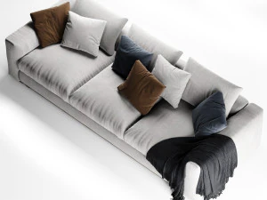 flexform asolo 3 seater sofa 3D Model