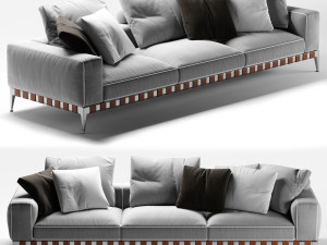 flexform gregory 3 seater sofa 3D 모델