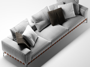 flexform gregory 3 seater sofa Modèle 3D