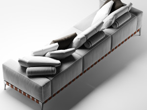 flexform gregory 3 seater sofa Modèle 3D