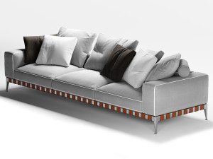 flexform gregory 3 seater sofa Modèle 3D