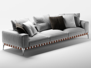 flexform gregory 3 seater sofa Modèle 3D