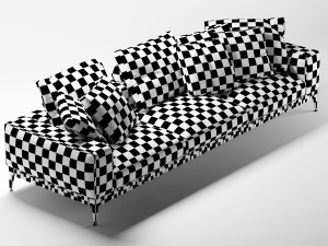 flexform gregory 3 seater sofa Modèle 3D