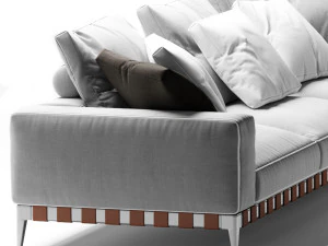 sof&aacute; de canto flexform Gregory Modelo 3D