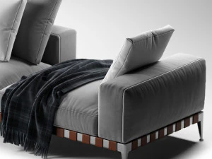 sof&aacute; de canto flexform Gregory Modelo 3D