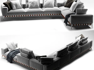 sof&aacute; de canto flexform Gregory Modelo 3D