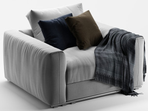 flexform asolo armchair 3D 모델
