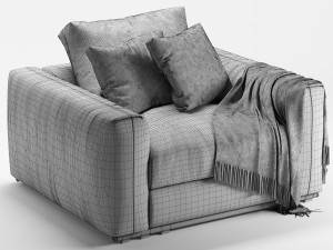 flexform asolo armchair Model 3D