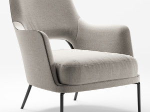 flexform joyce armchair 3D 모델