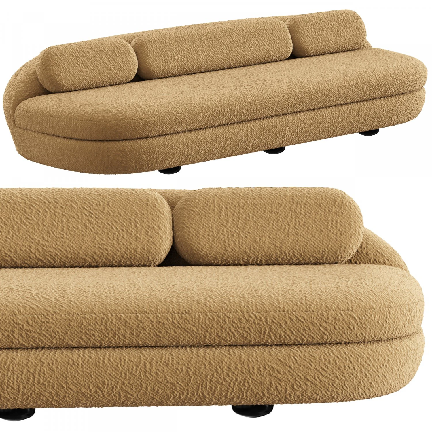 palais royal sofa 3D Model .c4d .max .obj .3ds .fbx .stl .blend 
