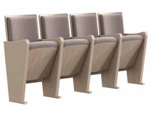 auditorium chair 4 seat 3D Model