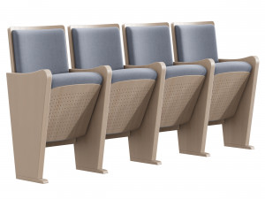 auditorium chair 4 seat Model 3D