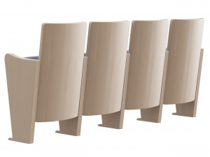 auditorium chair 4 seat Model 3D