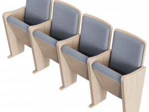 auditorium chair 4 seat Model 3D