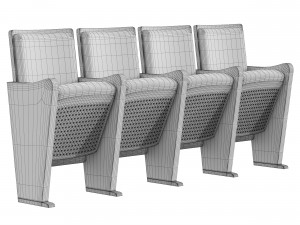 auditorium chair 4 seat Model 3D