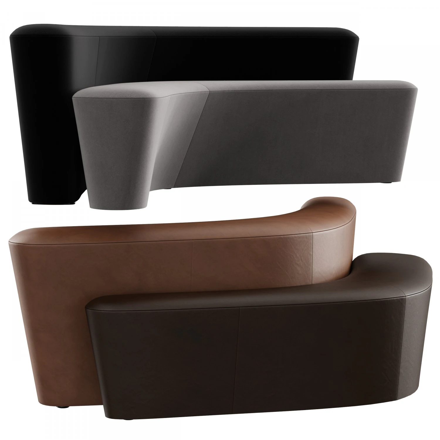 tacchini polar perch sofa 3D Model .c4d .max .obj .3ds .fbx .stl .blend