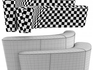 tacchini polar perch sofa 3D Model