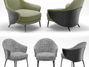 Дизайнерський набір Minoti Angie від GamFratesi 3D Модель