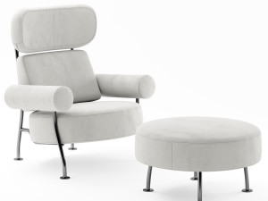 Lign Roset Astair armchair and puff 3Dモデル