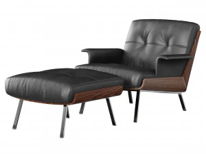 Fotel sk&oacute;rzany Minoti Daiki Model 3D