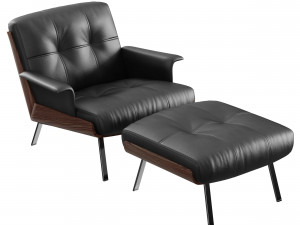 Minoti Daiki leather armchair 3D Model