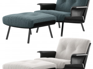 Minoti Daiki fabric armchair 3D Model