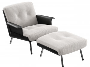 Minoti Daiki fabric armchair 3D Model