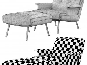 Minoti Daiki fabric armchair 3D Model