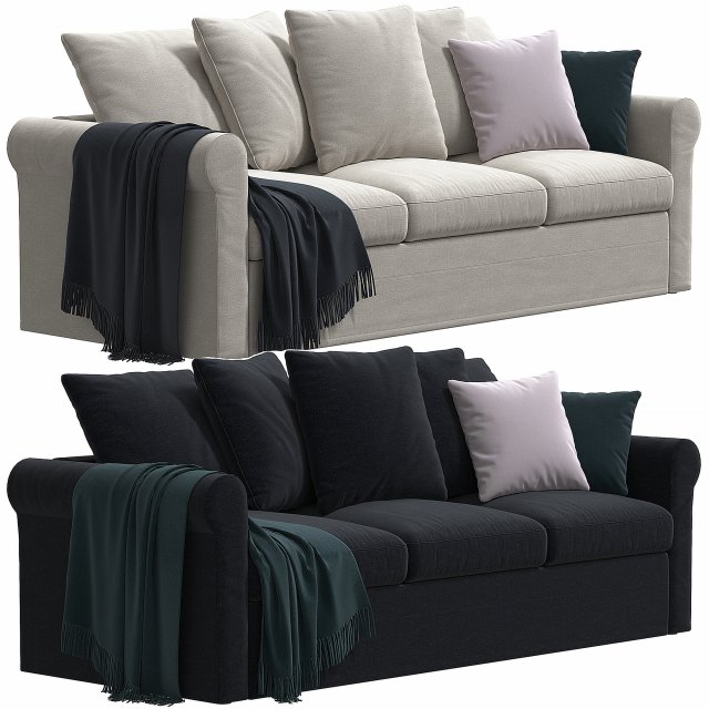 Ikea Harlanda 3 seats sofa Modèle 3D .c4d .max .obj .3ds .fbx .stl .blend 