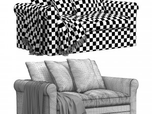 Ikea Harlanda 2 seats sofa Modelo 3D