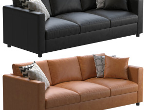 Ikea Finnala leather sofa 3 seater 3D Модель