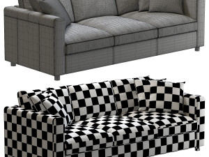 Ikea Finnala leather sofa 3 seater Modelo 3D