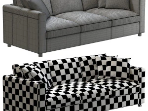 Ikea Finnala leather sofa 3 seater 3D Model