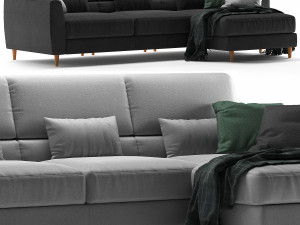 Ikea Slatorp with chaise 3D Model