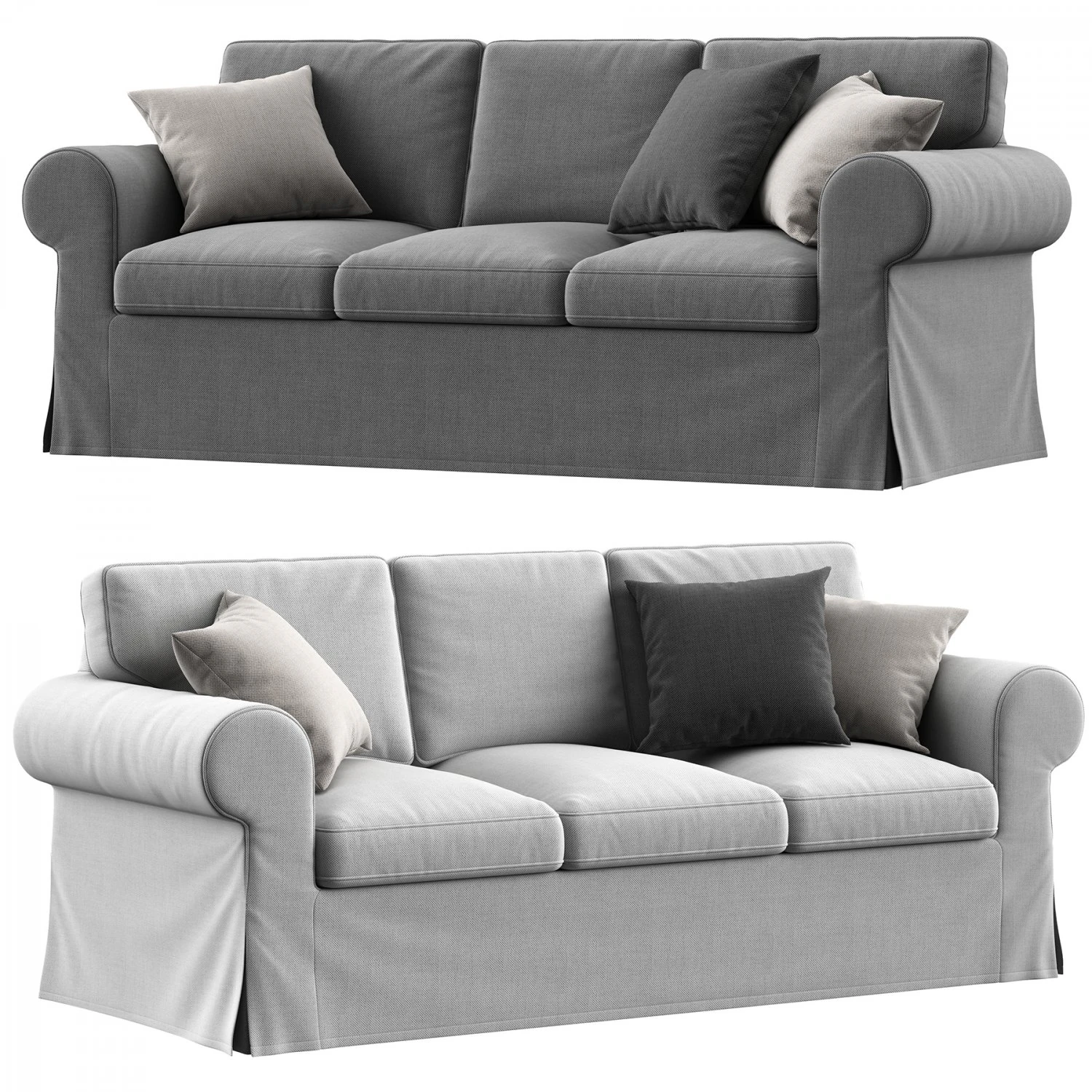 Ikea Uppland 3 seat 3D Model .c4d .max .obj .3ds .fbx .stl .blend 