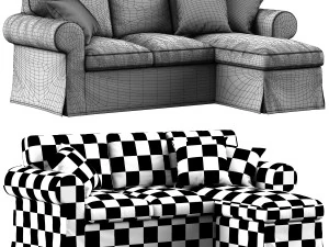 Ikea Uppland sofa with chaise longue 3D Model